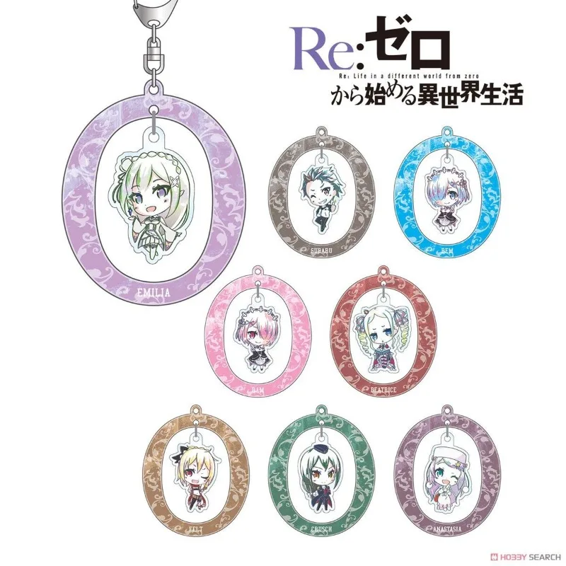 Re:ZERO Starting Life in Another World Acrylic Keychain Rem Emilia Ram Beatrice Ultra‑Lightweight Bottle Pencil Case Dangler