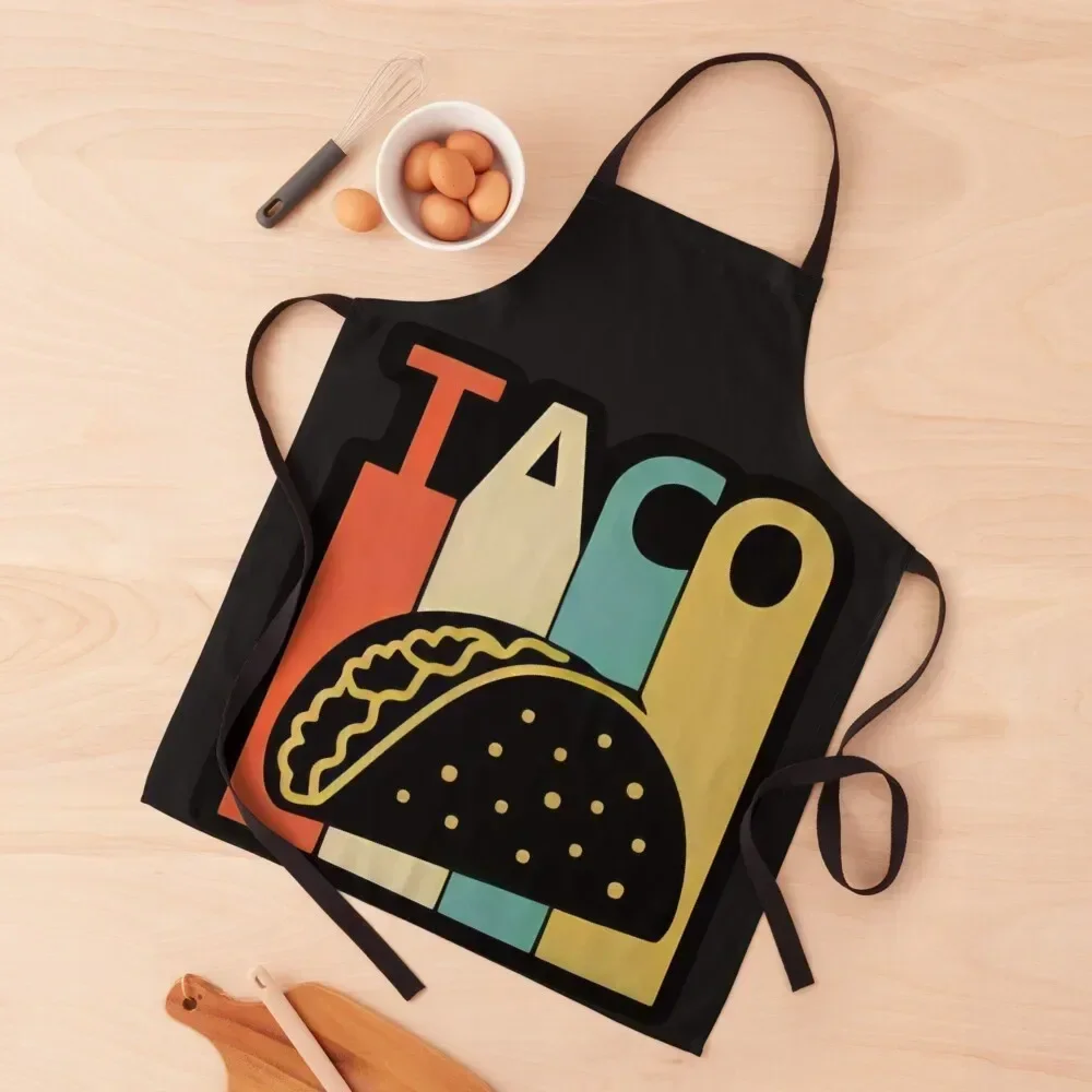 

Vintage Taco Apron useful gadgets for home professional kitchen Chef Uniform For Men For Kitchen Women Apron