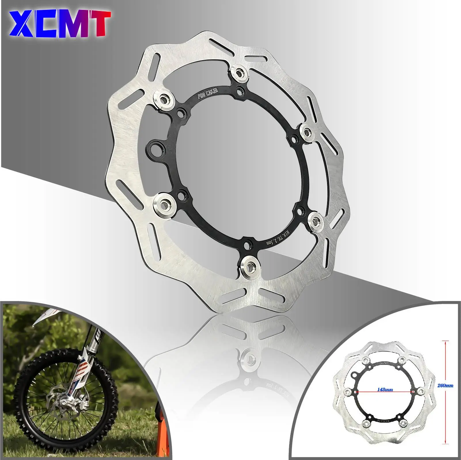 

260mm Front Brake Disc Wave Floating For KTM XC XCF XCW SX SXF EXC EXCF TPi Six Days For Husqvarna FE TE FC TC TX FX 1994-2023