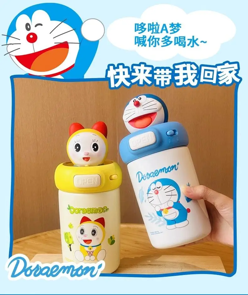 

Милая кружка-термос Doraemon, новая кружка для холодной воды с изоляцией, Детская кружка из соломы, кружка для воды, портативный подарок на день рождения для детей