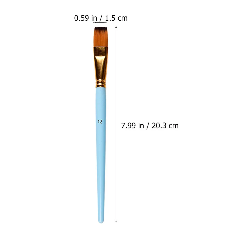 

10Pcs Two-Color Nylon Hair Paint Brushes Artist Set Wood Aluminum Handle for Oil Acrylic Watercolor Gouache Painting