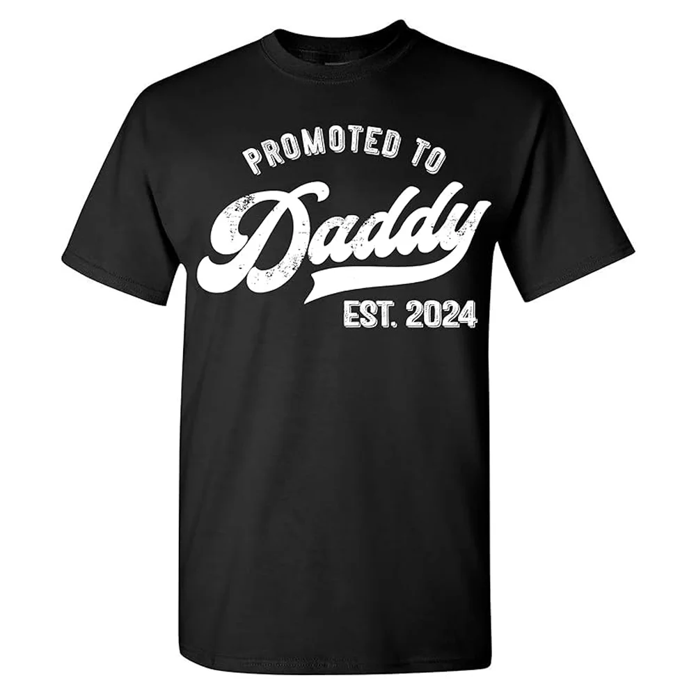 Camiseta con estampado divertido de papá y bebé para hombre, camisa Y2k con gráfico de la primera vez, estilo Hip Hop, 2024