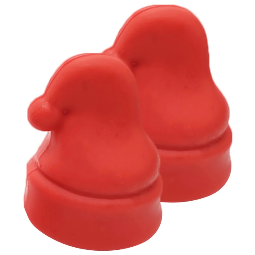 

2pcs Red Christmas Santa Hat Bottle Stopper Sealing Plug Cap Reusable Dustproof Decor Beverage Stoppers Glass Bottle Sealer