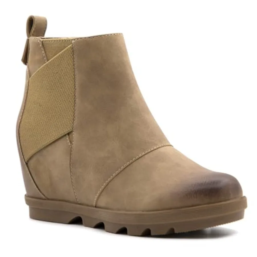 

Athlefit Women's Wedge Boots Comfortable Ankle Wedge Booties