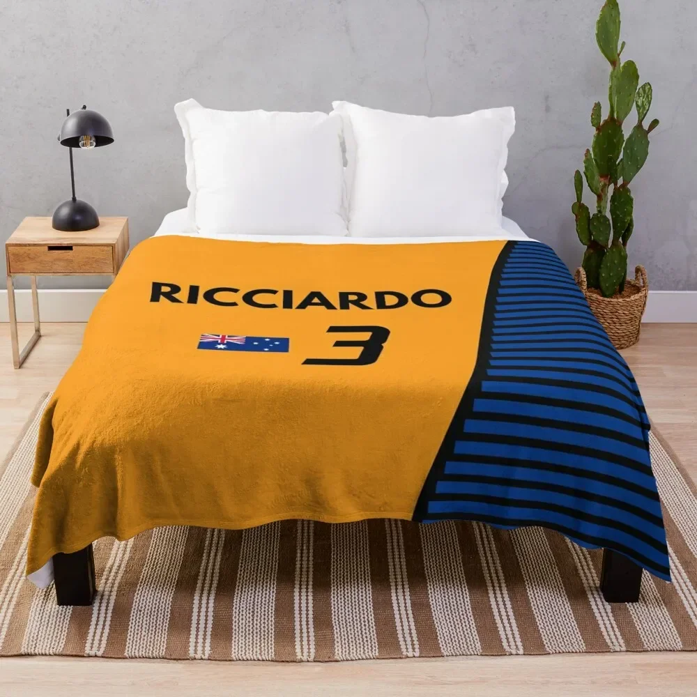 F1 2021 - #3 Ricciardo Throw Blanket Furry warm winter Quilt valentine gift ideas Blankets