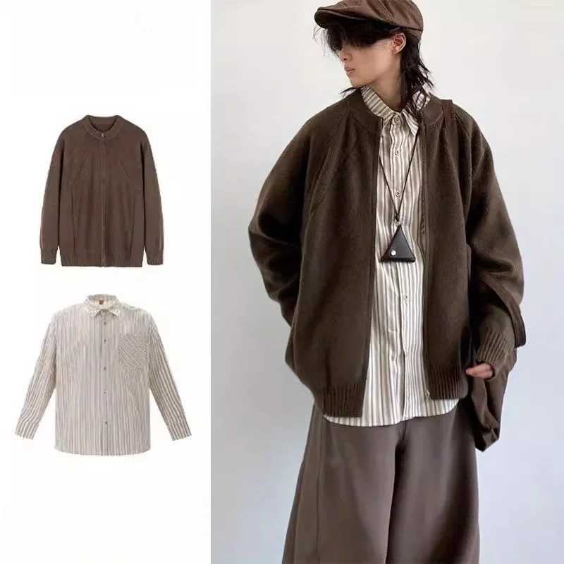 

Men's Vintage Knitted Sweater Set Loose oulder Sve Sport Casual Outerwear Long Sve Polyester Fiber Autumn Set