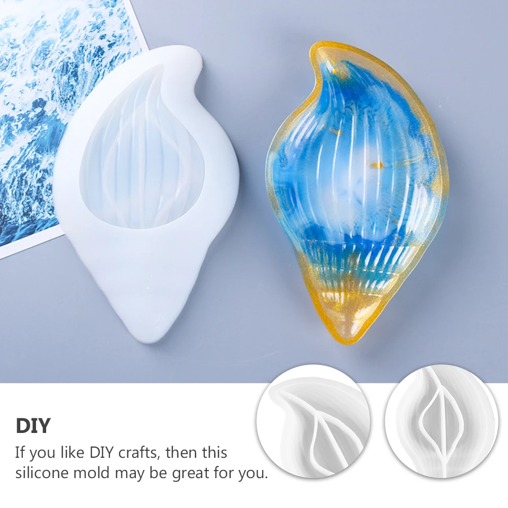 

Conch Plate Mold DIY Dish Art Craft Household Silicone Mould Crystal Epoxy Tool