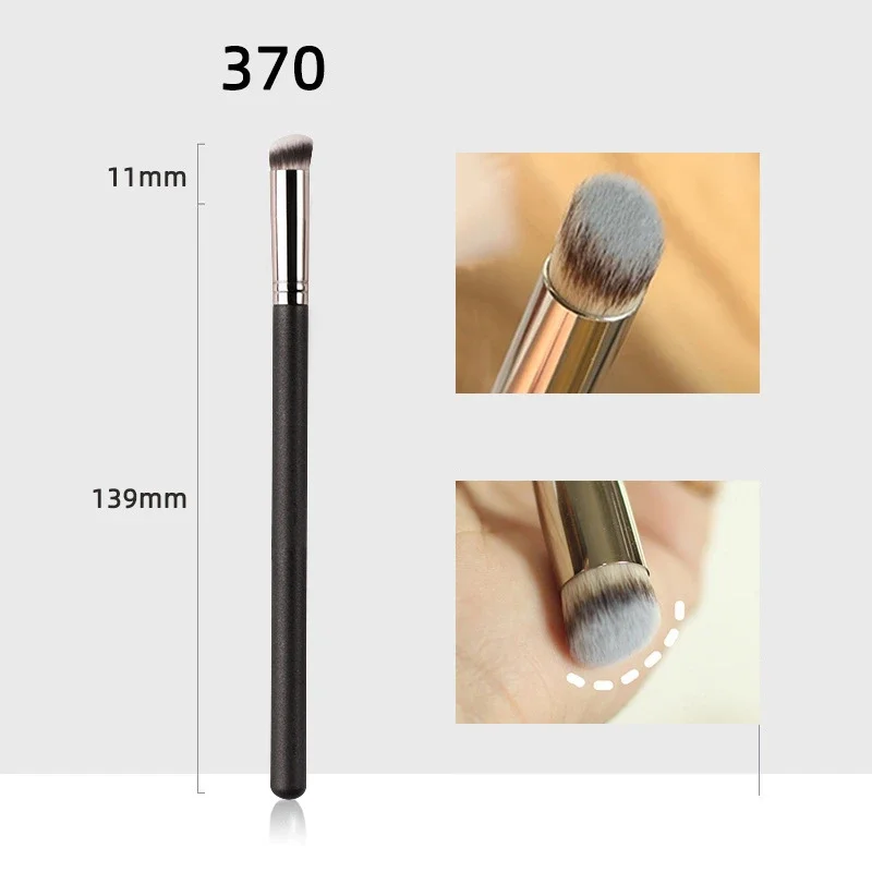 แปรงคอนซีลเลอร์รองพื้น 1 ชิ้น, แปรงปัดแก้มคอนทัวร์ระดับพรีเมียม, แปรงแต่งหน้าหน้าหนาแน่นสำหรับปกปิดใต้ตาเพื่อการเบลนด์ที่สมบูรณ์แบบ
