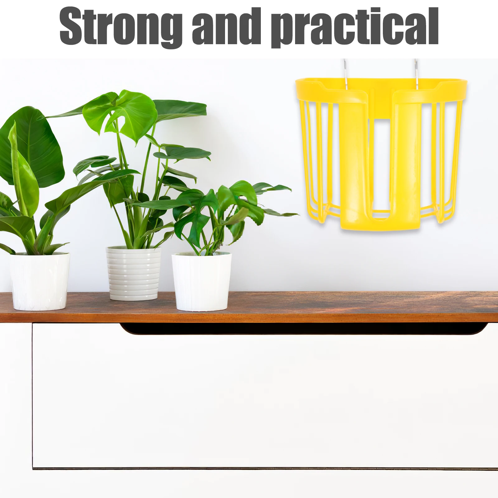 

4Pcs Stag Horn Fern Planting Basket Wall Mounted for Indoor Outdoor Use Hanging Orchid Planter Lightweight Plastic Railing Fence