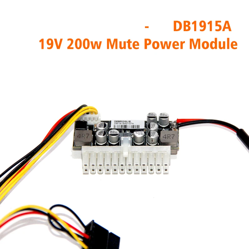 DEBROGLIE 200W 16-24V input DC ATX PSU 19V Pico ATX Switch Pico DC-DC PSU 24pin ITX DC to ATX PC Power Supply For Computer