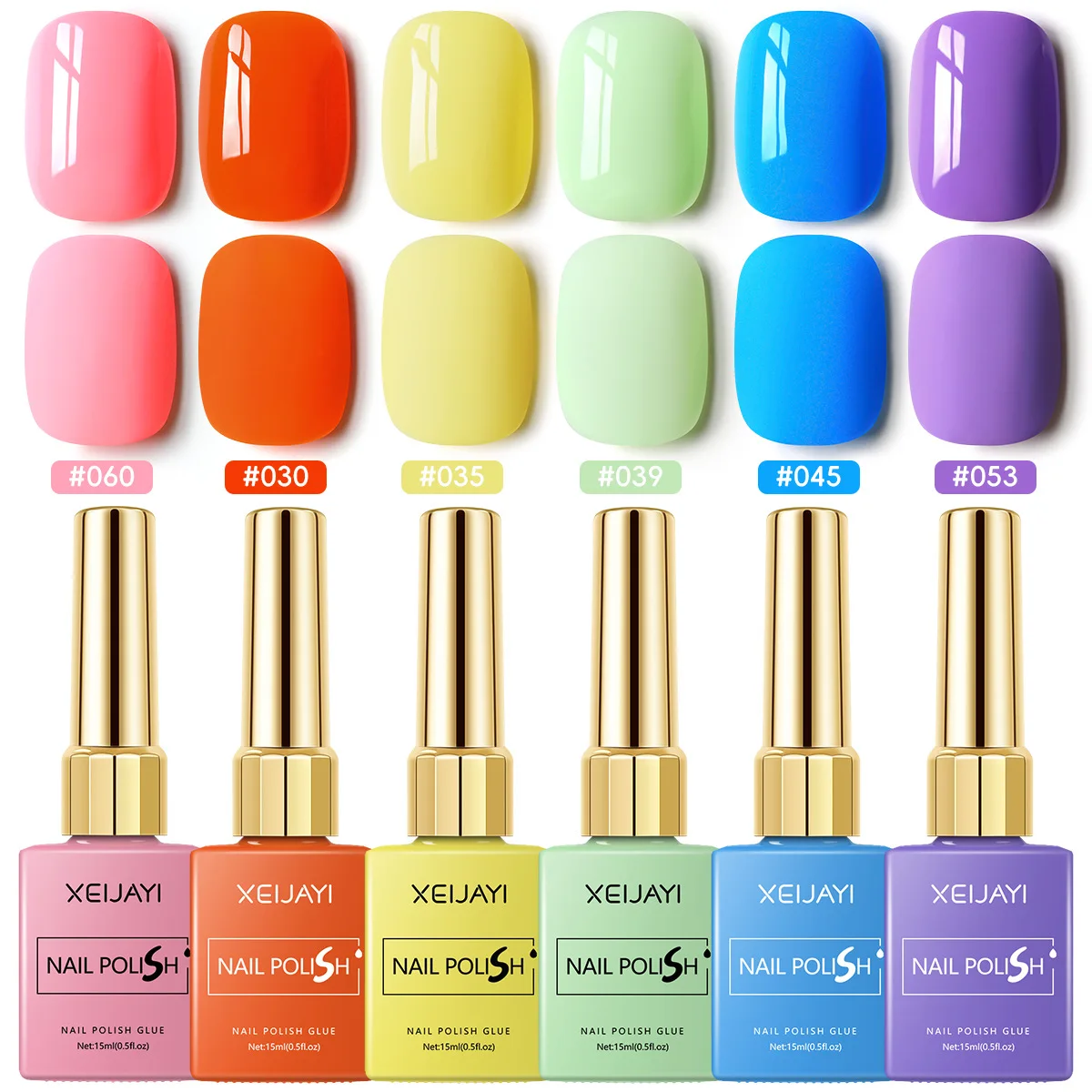 Juego de Esmalte de uñas en Gel de dopamina, 6 colores, 15ML, Vernis semipermanente, remojo de esmalte de Gel híbrido Led UV, Kits de capa superior Base