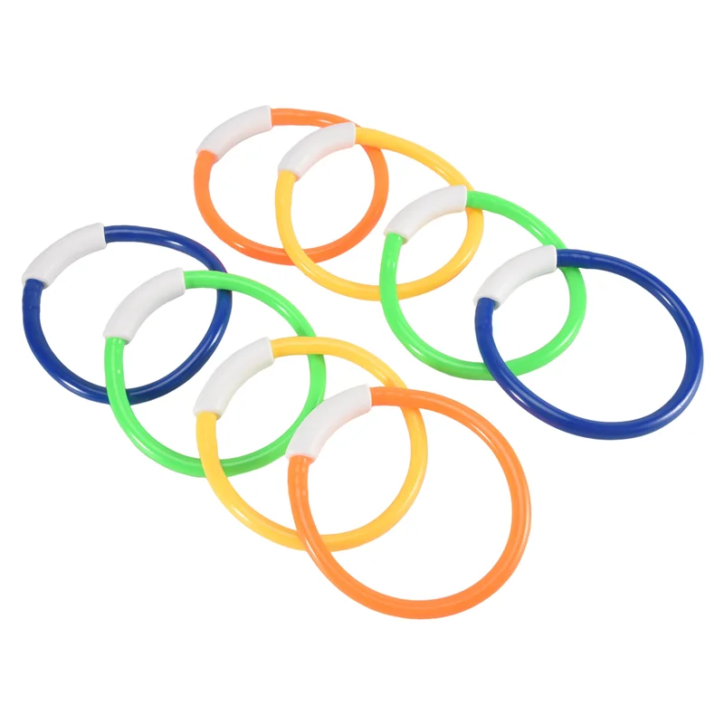 

B05B-8PCS Dive Rings Pool , Colorful Pool Rings For Kids, Underwater Training, Swimming Pool Dive Ring For Kids Easy To