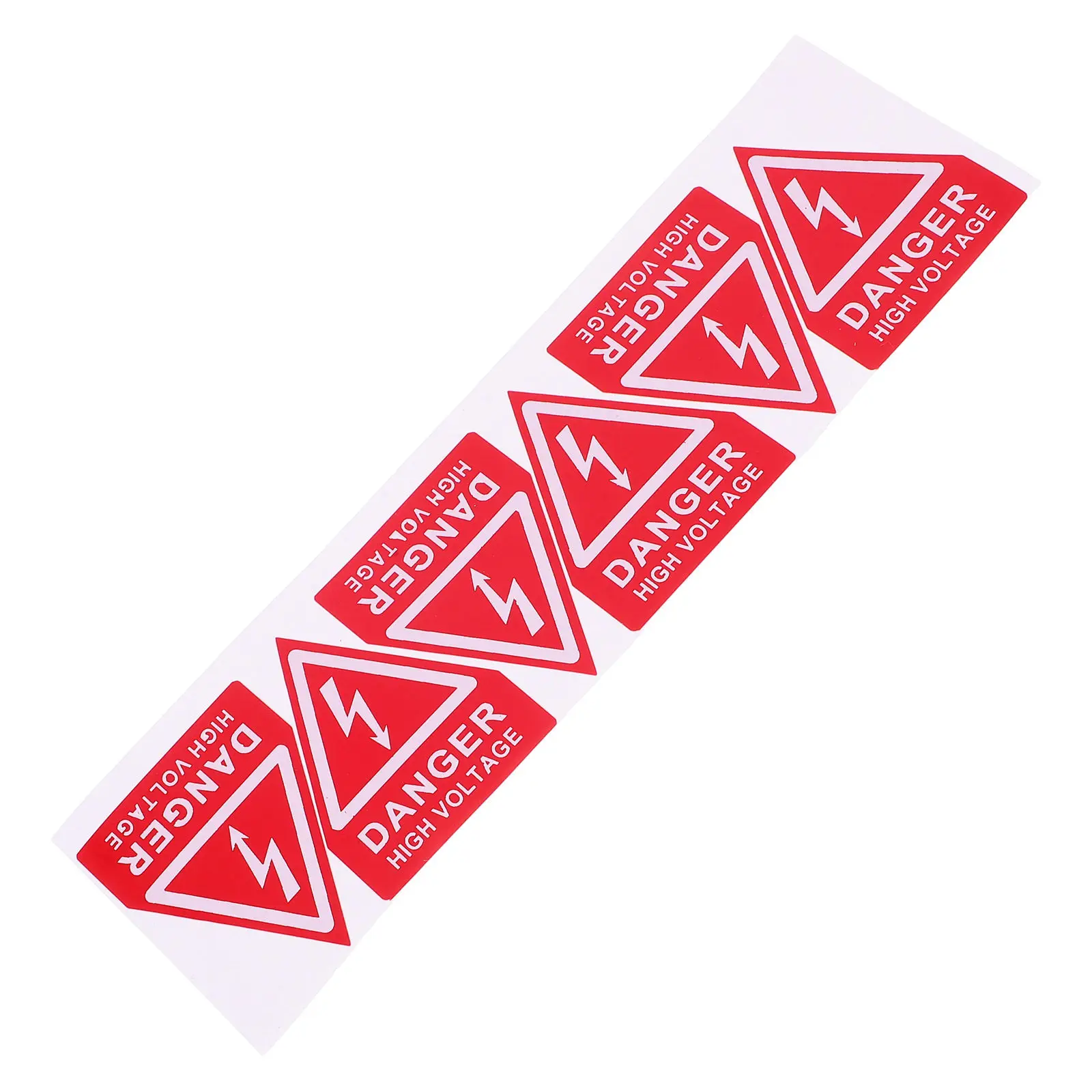 6Pcs High Voltage Danger Warning Sign Yellow Triangle Safety Label Electrical Shock Caution Industrial Equipment