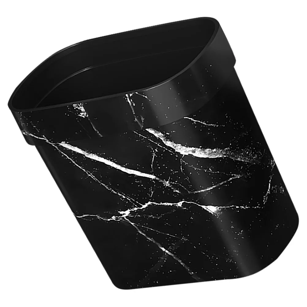 

Slim Marble Trash Can for Kitchen Bedroom Bathroom Living Room Waste Baskets Garbage Container Recycle Bin Small Desk Garbage