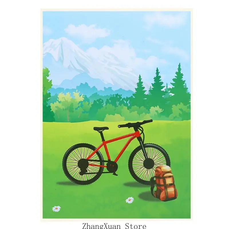 3D-Mountainbike-Grußkarten-Set für Nachrichten und Geschenke, 3XUF – Detail 3