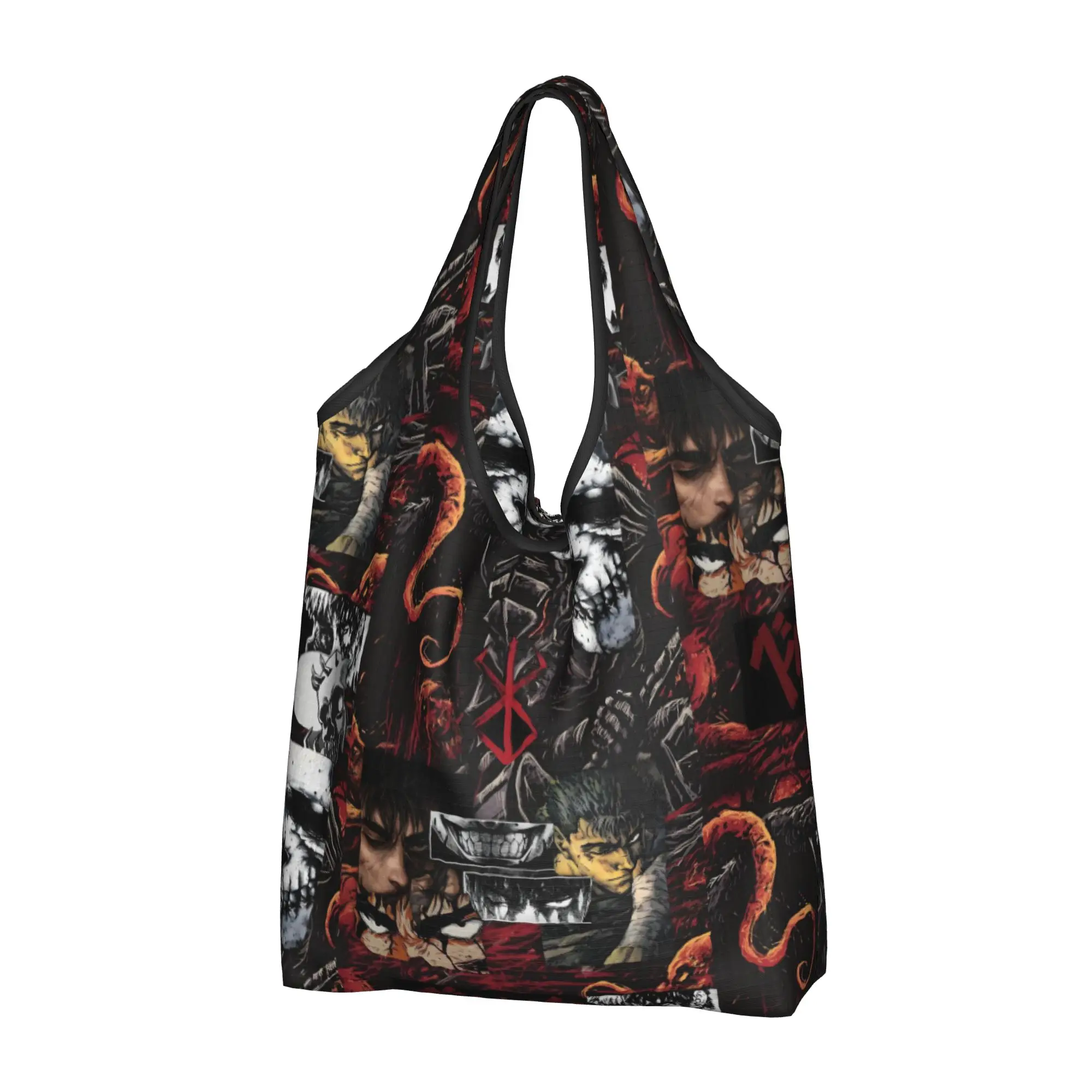 Fashion Printing Classic Animes B-Bereserks Manga Tote Shopping Bag Portable Shopper Shoulder  Handbag