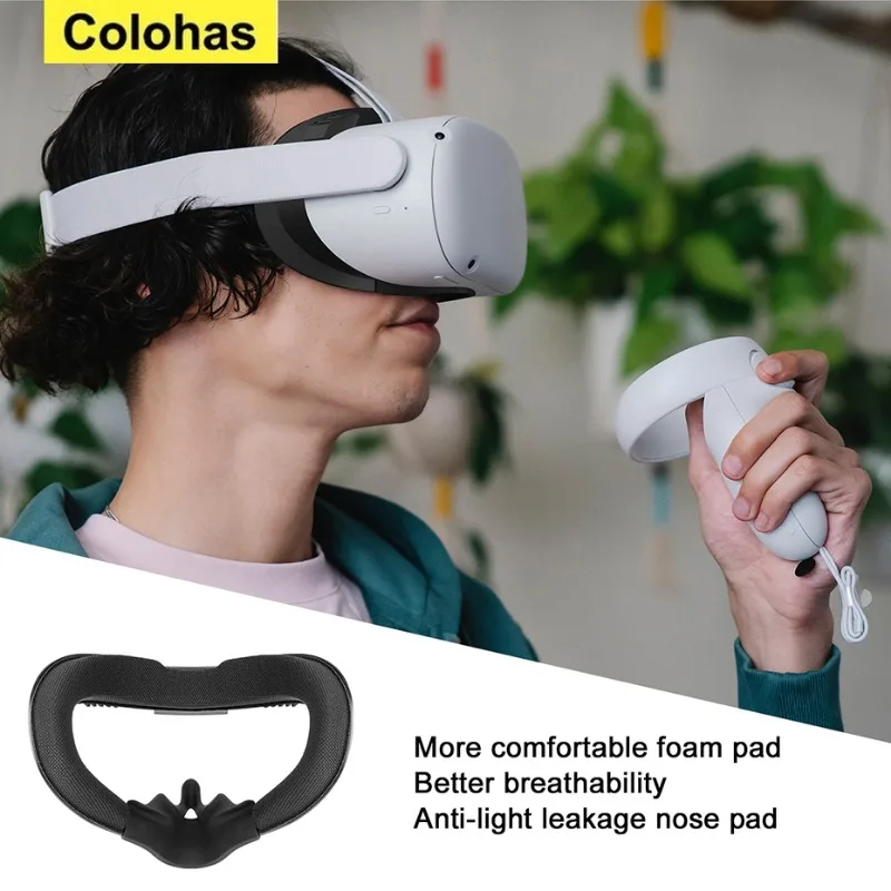 Breathable Silicone Eye Pad 3D Shaped Facial Interface Bracket Accessories For Oculus Quest 2 Breathable Sweat Guard Face Pad