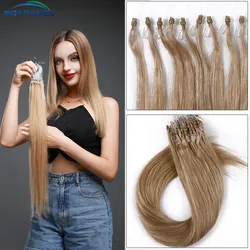 Rich Choices 1g/s Micro Loop Hair Extensions Human Hair Highlight Micro Ring Beads Fishing Line Hair Extensions 613#