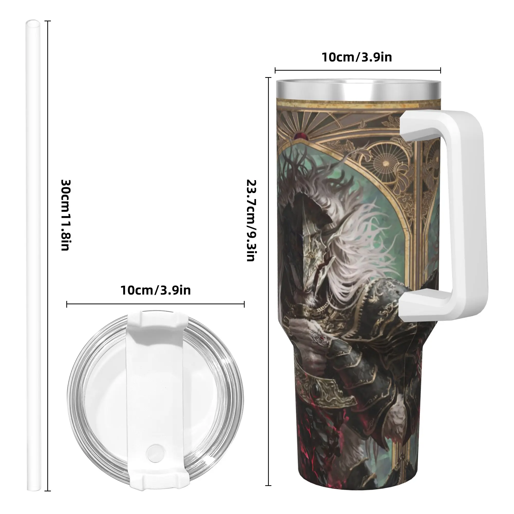 Elden Ring Stainless Steel Tumbler  Camping Car Mugs 40oz Thermal Cups Insulated Cold and Hot Milk Tea Water Bottle view 4