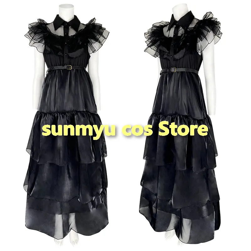 costume-de-cosplay-du-mercredi-addam-robe-noire