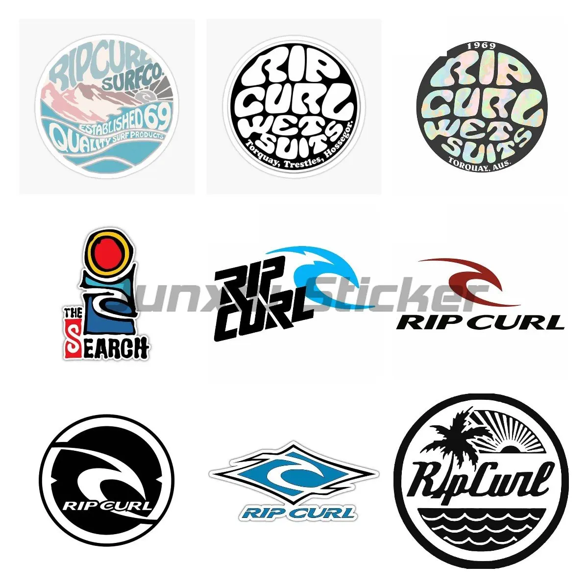 Fine Car Stickers Rip Curl for Search Logo Car Accessories Laptop Motorcycle Cool Vinyl Waterproof Decal