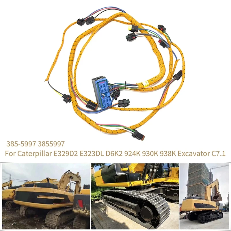 Engine Wiring Harness 385-5997 3855997 For Caterpillar E329D2 E323DL D6K2 924K 930K 938K Excavator C7.1 Engine Replacement Parts