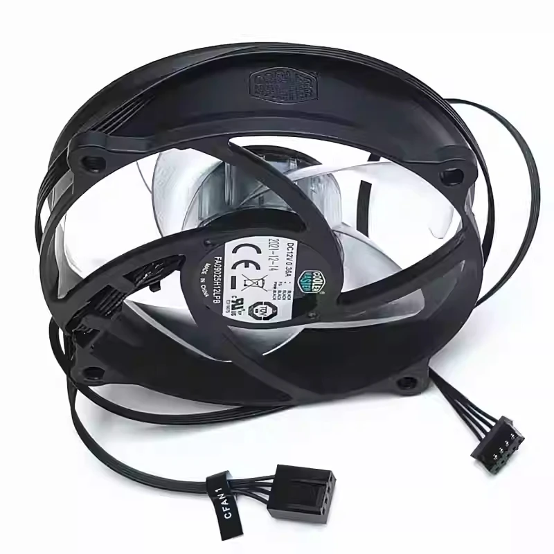 New CoolerMaster FA09025H12LPB 12V 0.36A 9025 RGB 4-wire PWM Speed Control Circular Fan