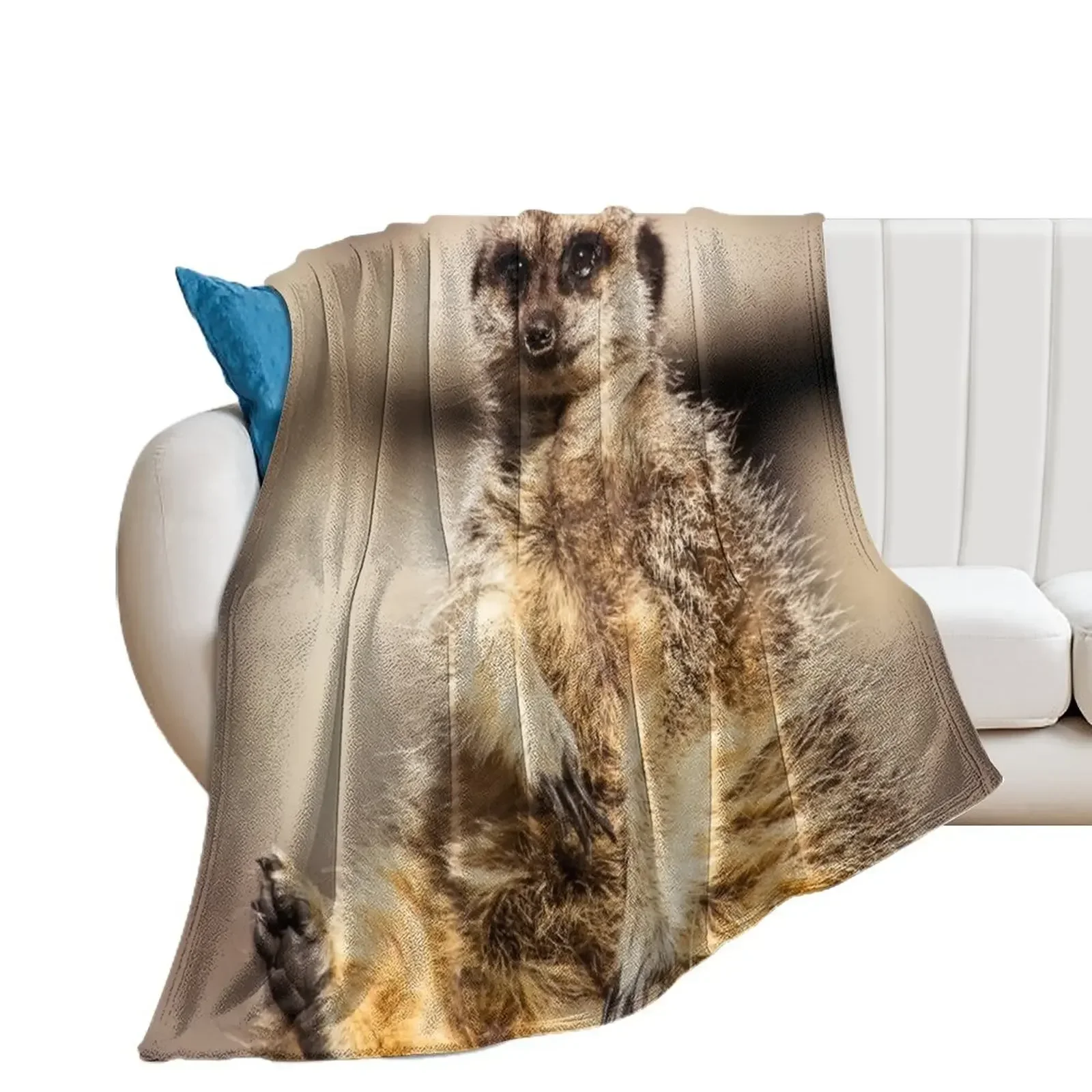 Cute Meerkat Throw Blanket Sleeping Bag Bed linens funny gift Blankets