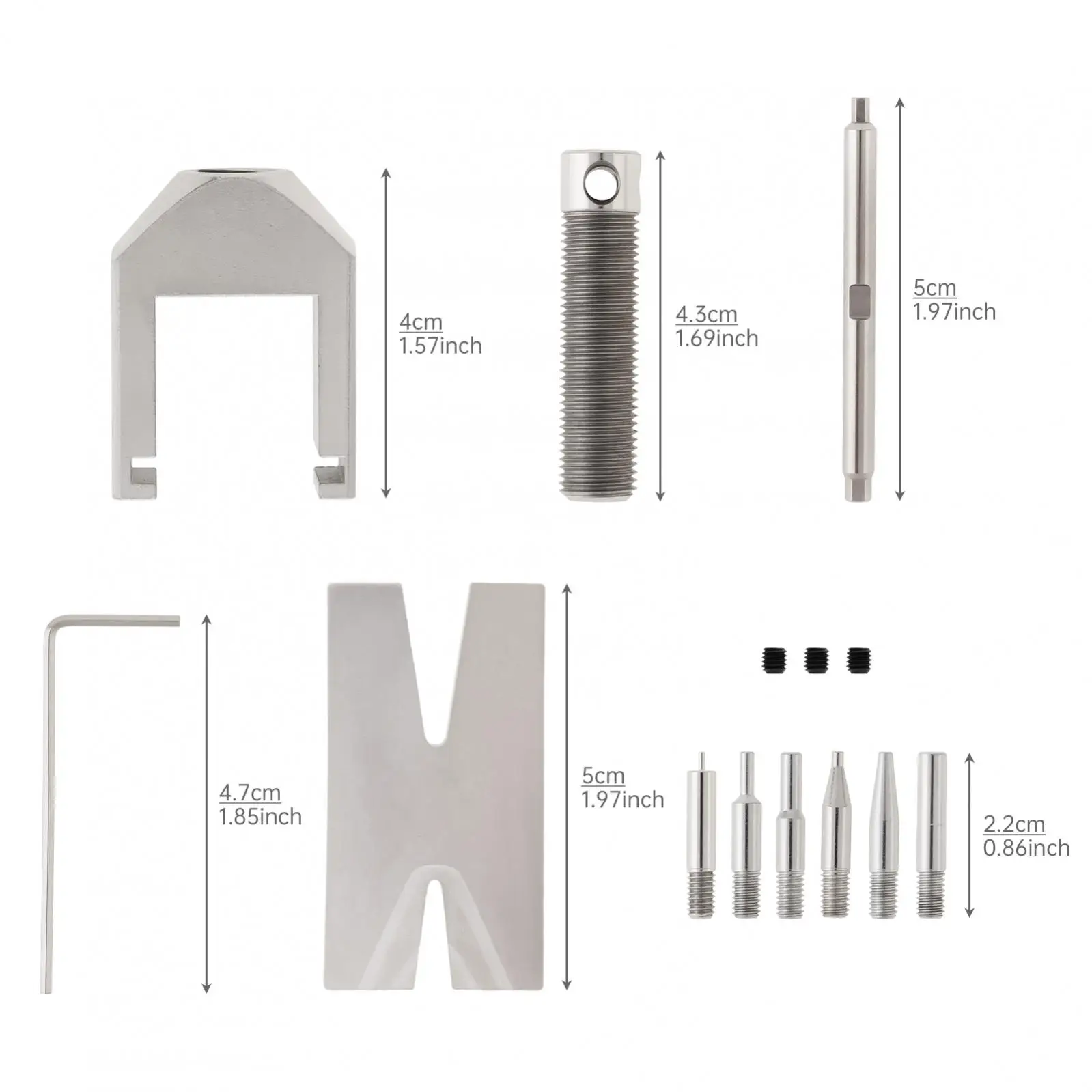 Universal Hard Stainless Steel RC Motor Gear Puller Motor Pinion Gear Puller Remover with 6 pcs Thickened and Enlarged Top Pin