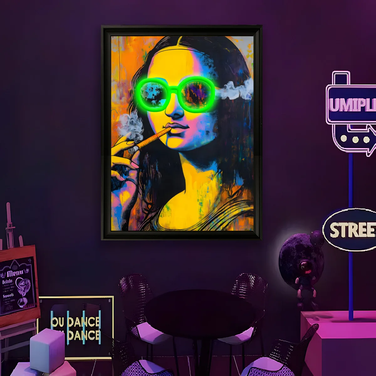 

Mona Lisa LED Neon Light USB Powered Wall Art Light Music Studio Bar Wedding Party Gaming Room Bedroom Aesthetic Decoration Gift