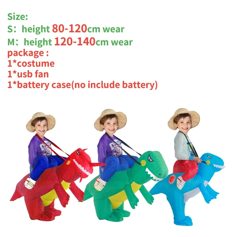 Bambini festa di Halloween Cosplay animale bambini vestito vestito animale dinosauro gonfiabile vestito ragazzi ragazze vestito 80-140cm