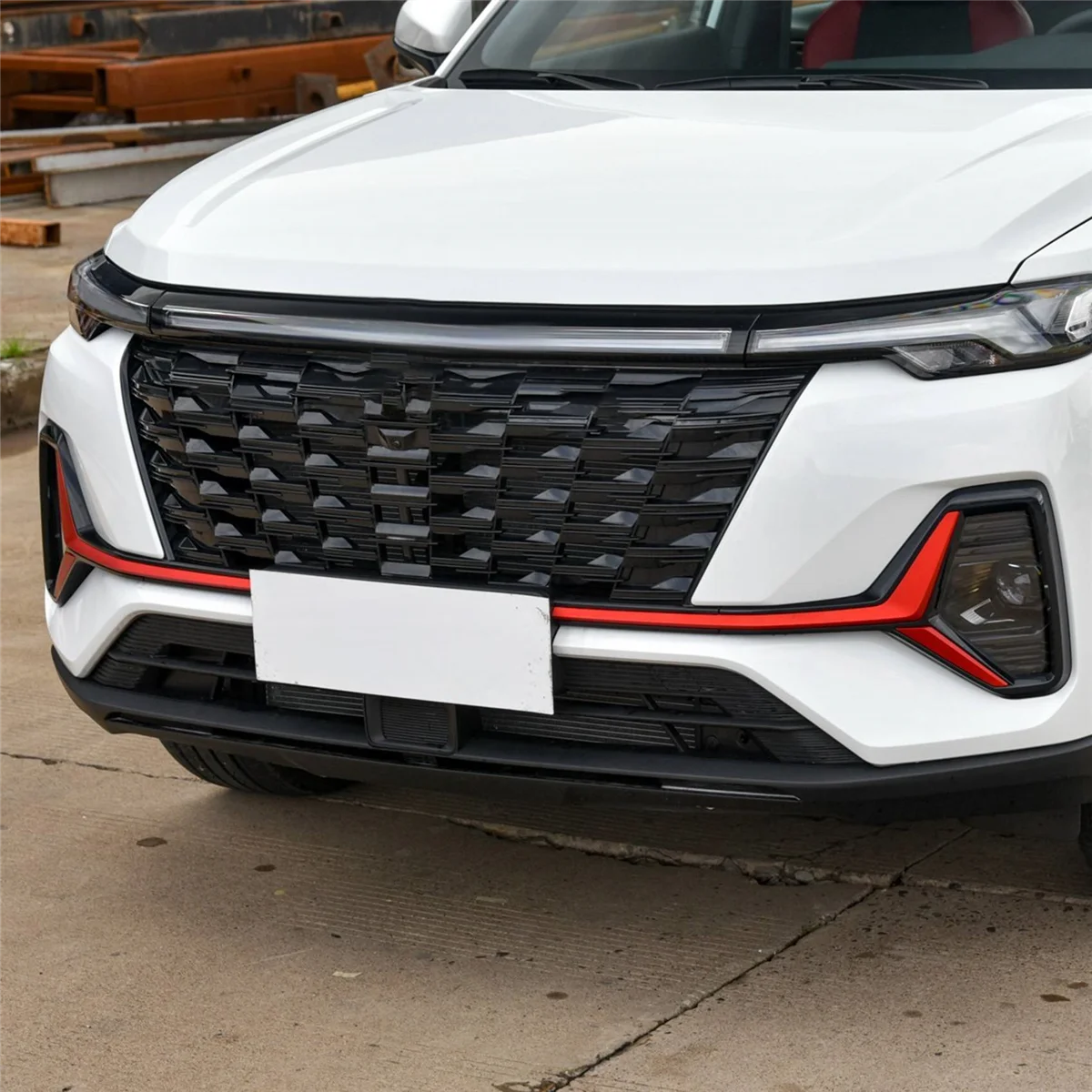 

HIGH-New Car Front Headlight Decorative Frame Front Bumper Decorative Strip for Changan CS35 PLUS