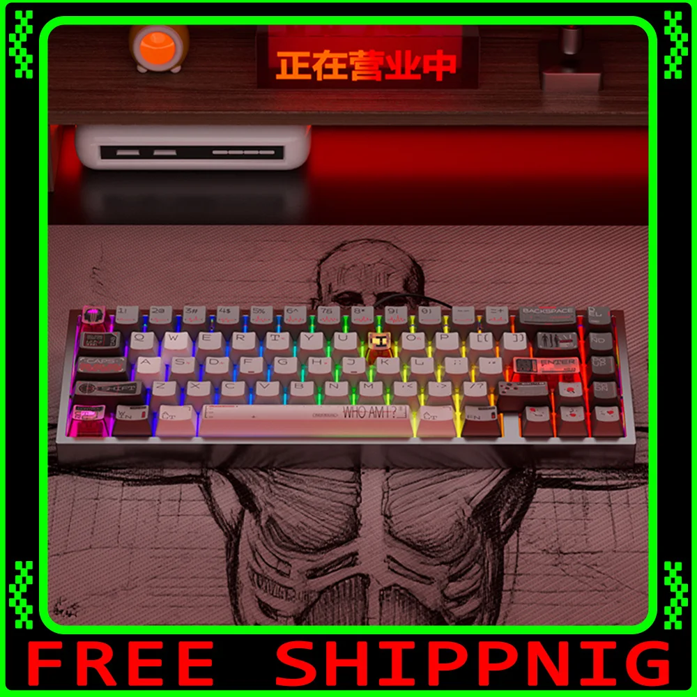 

JamesDonkey R3 TMR 8K клавиатура с магнитным переключателем, проводная алюминиевая механическая клавиатура, 8000 Гц RT0,01 мм, игровая клавиатура, аксессуар для ПК