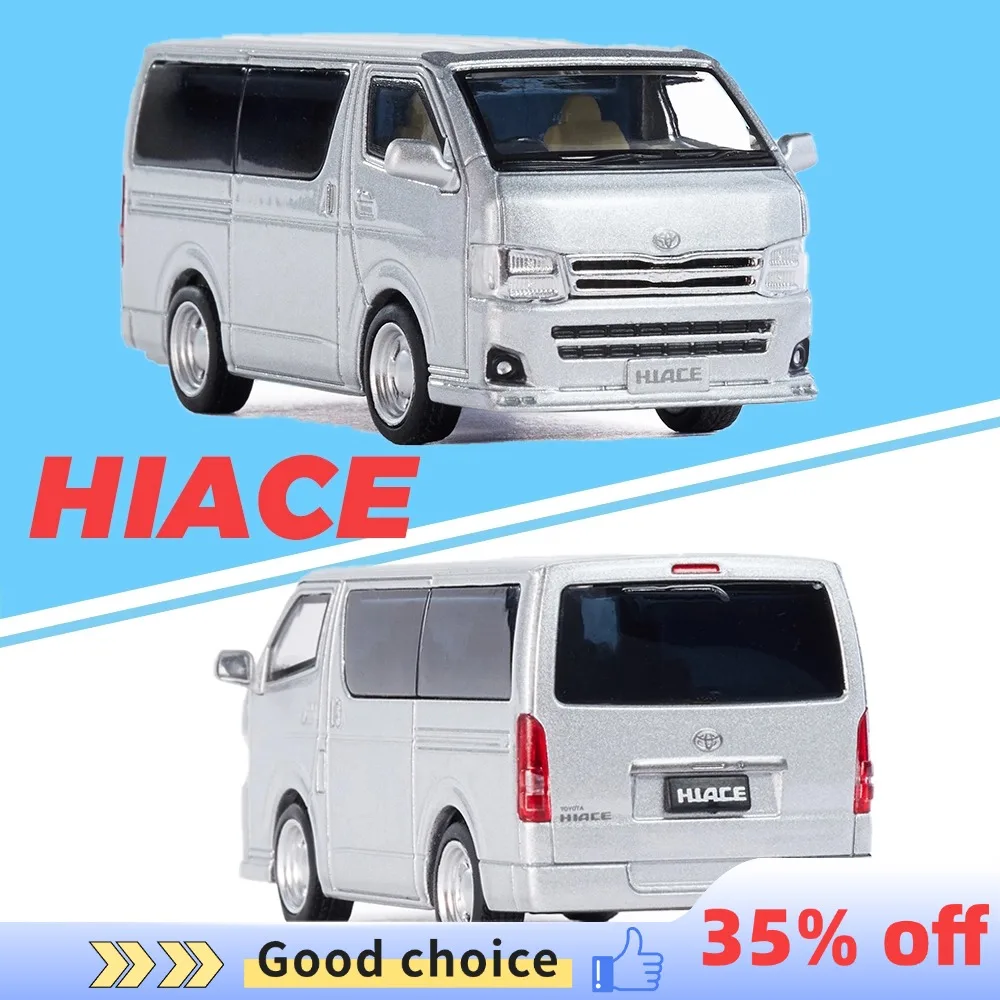 MASDI 1/64 2010 HIACE Silver Alloy Toy Car Model Motor Vehicle Diecast Metal Model Teenager Adults Gifts