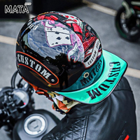 Motorcycle Helmet Electric Vehicle Riding Locomotive for Harley Retro Half Helmet Four Seas Universal Casco de motocicleta