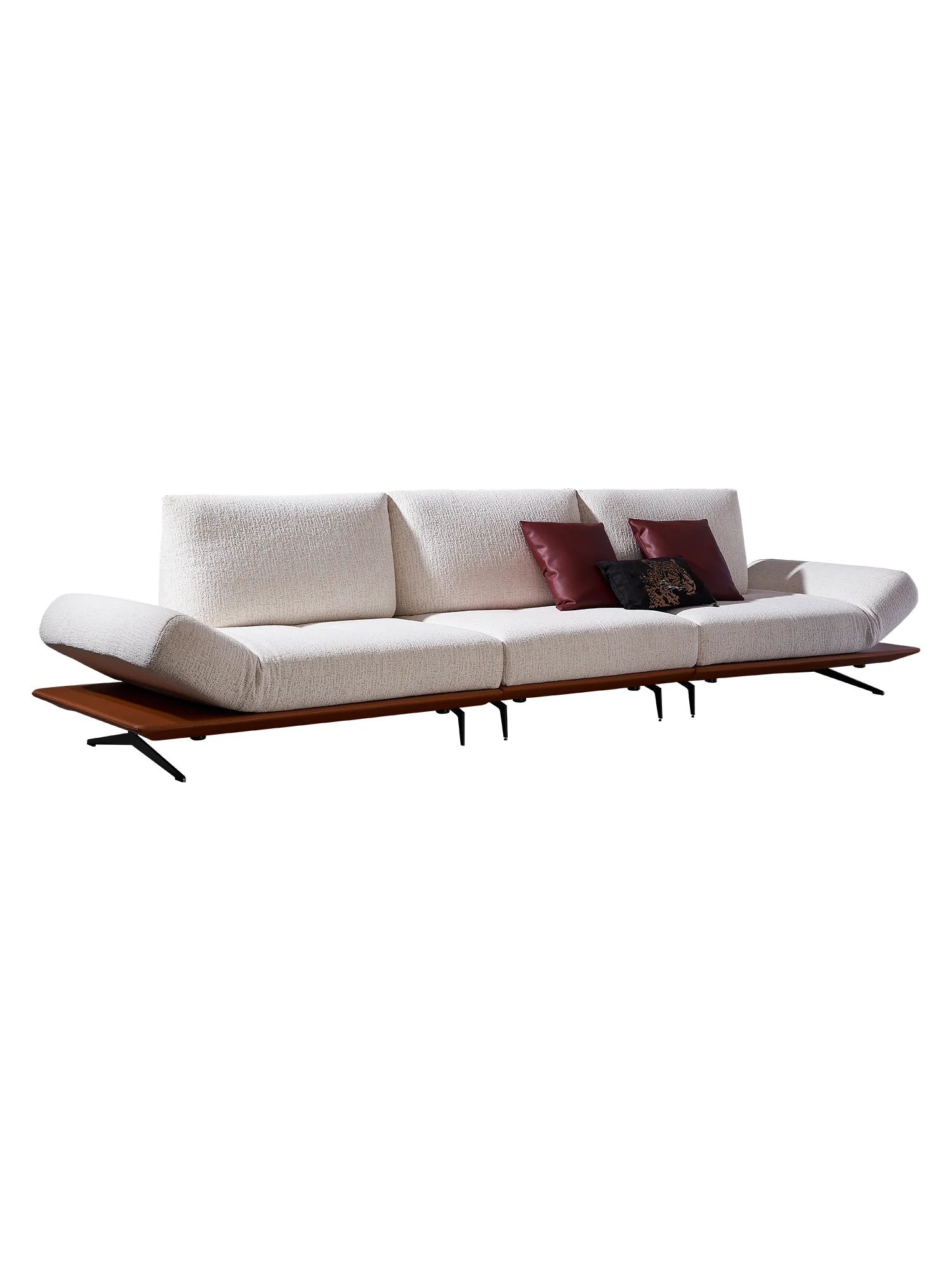 Italian light luxury minimalist fabric sofa small apartment multi-functional adjustable rotating furniture