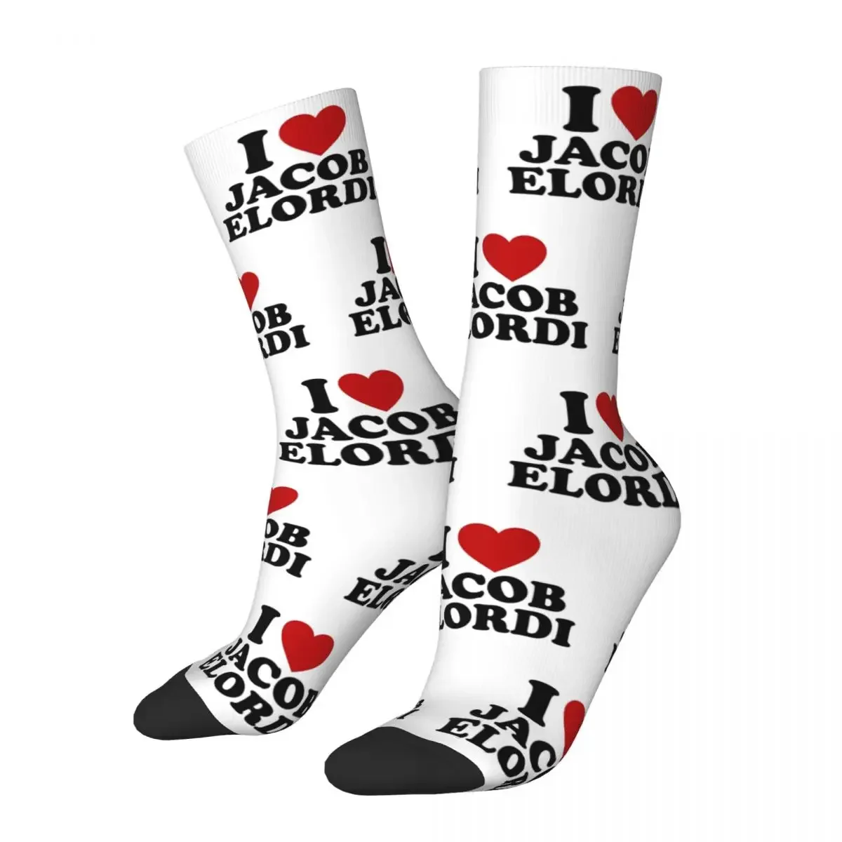 

Winter Warm Retro Men's Women's I Love Jacob Elordi Socks Breathable Basketball Socks