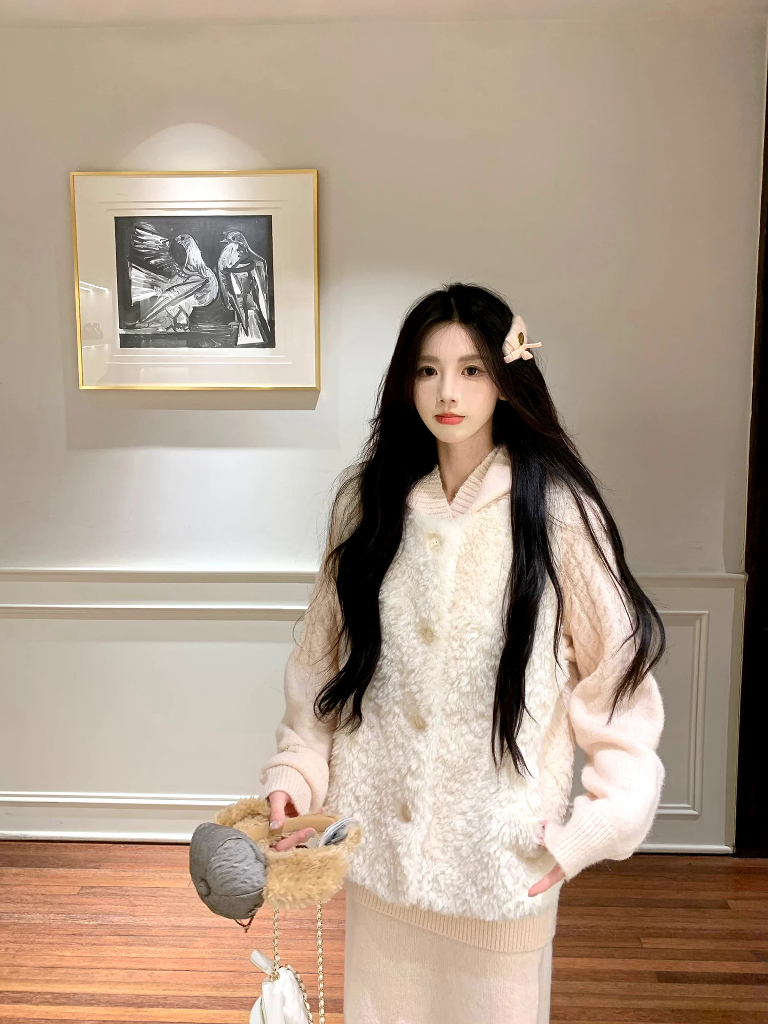 

kett Warm Cotton Candy Women's Outerwear Vest Autumn Winter Layering Jaet round Ne ort Length Single Button