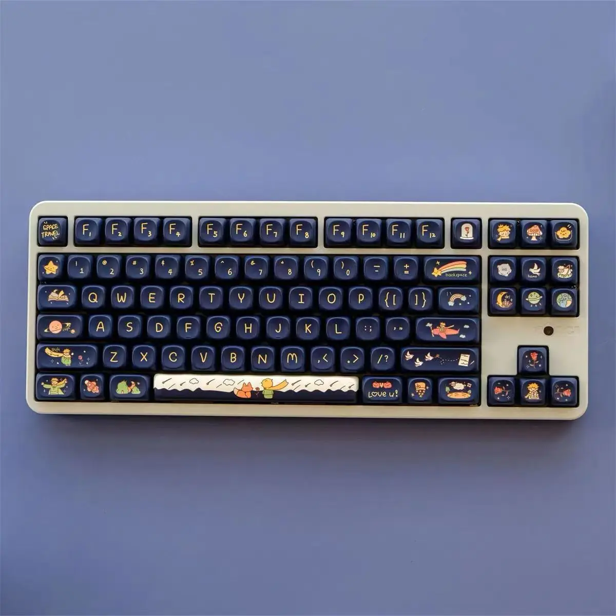 Prince keycap, theme XOA class MOA sublimation PBT personality creative face control mechanical keyboard full set of keys