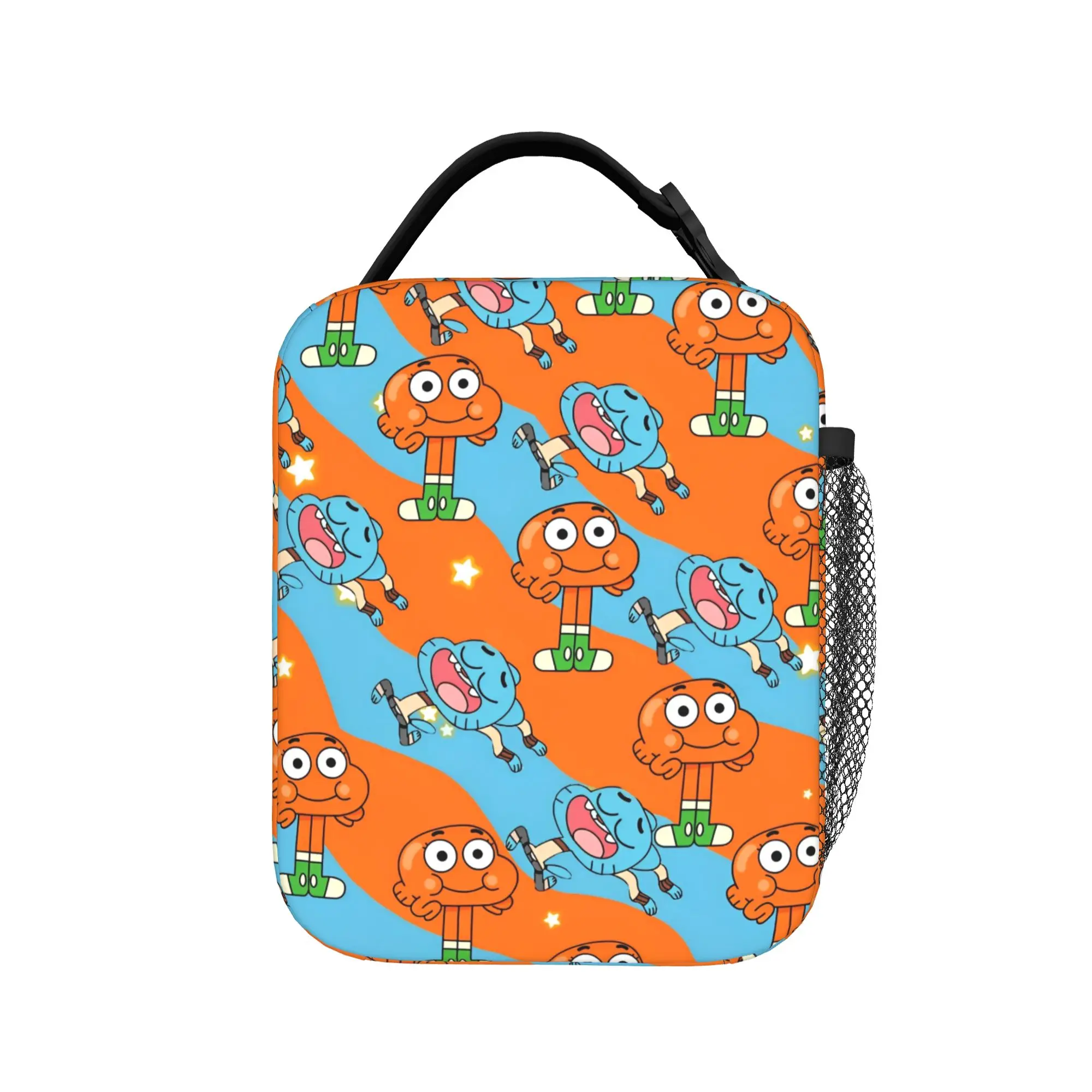Gumballs  Darwin Face Insulated Lunch Bag Thermal Bag Reusable,Lunch Container Video Game Tote Lunch Box Bento Pouch Work