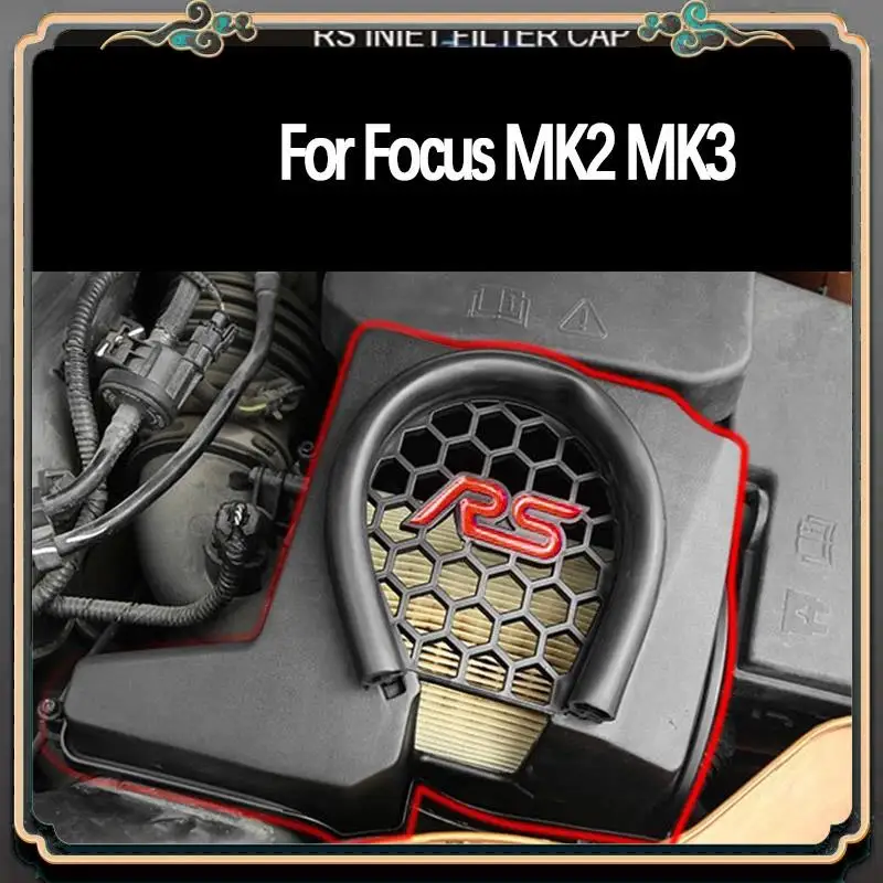 

M45K-Car Air Inlet Filter Box Cover, For Ford Focus R-S Kuga 2012-2018 Air Intake Protector, Red