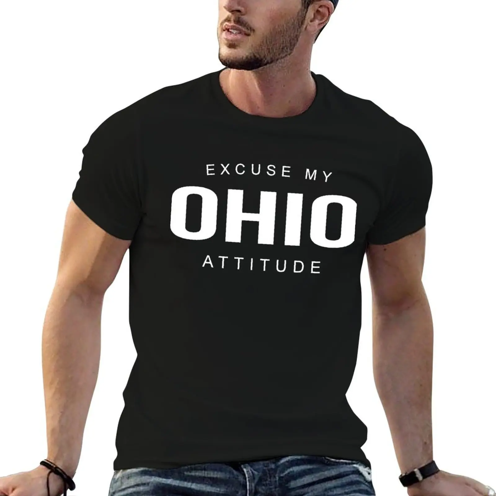 EXCUSE MY OHIO ATTITUDE T-Shirt customizeds vintage graphic tee mens designer clothes