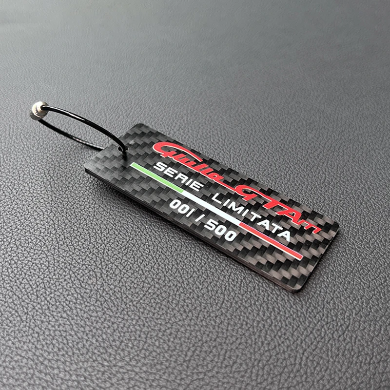 Alfa Romeo boutique key chain giulia gtam real carbon fiber key chain pendant decoration