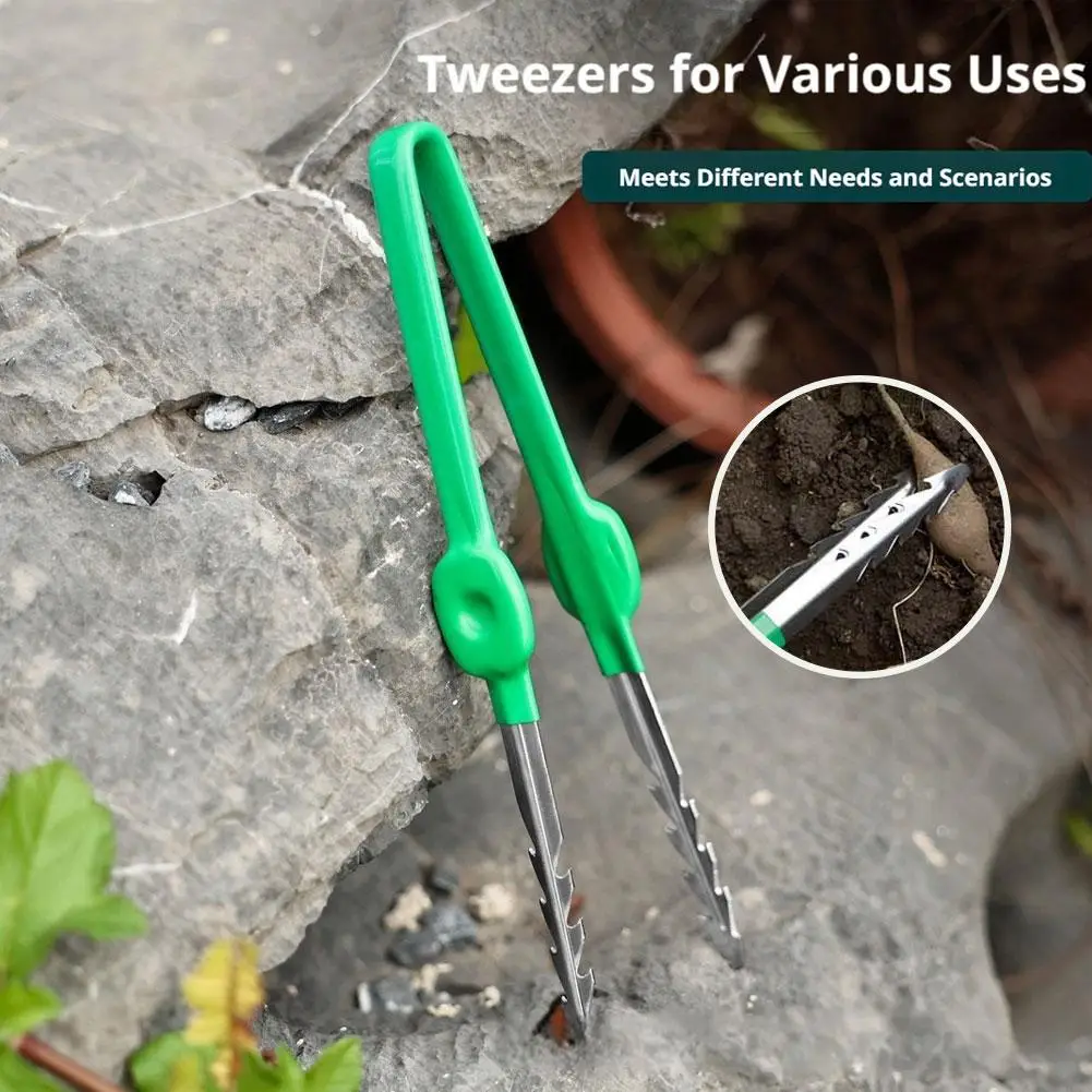 1pc Outdoor Garden Weeding Clip Gardening Tweezers Succulent Plant Weeding Lightweight Garden Tools Tweezer Transplanting