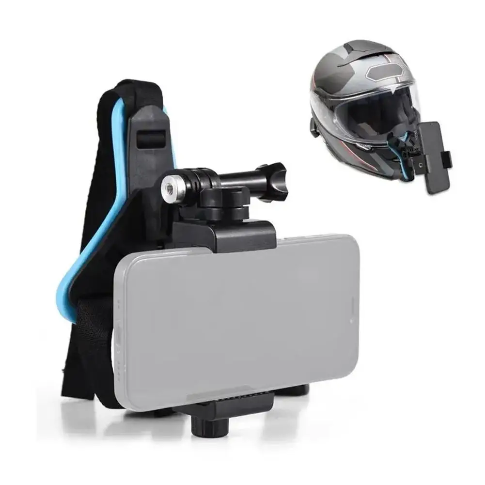 Helmet Strap Mount For Gopro Hero 11 10 9 8 7 6 5 4 3 Motorcycle Yi Action Sports Camera Mount Full Face Holder Accessories