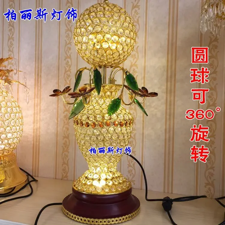 360 degree rotating spherical vase desk lamp, Buddha front desk lamp, handicraft crystal vase, Buddha provided lamp, floor lamp