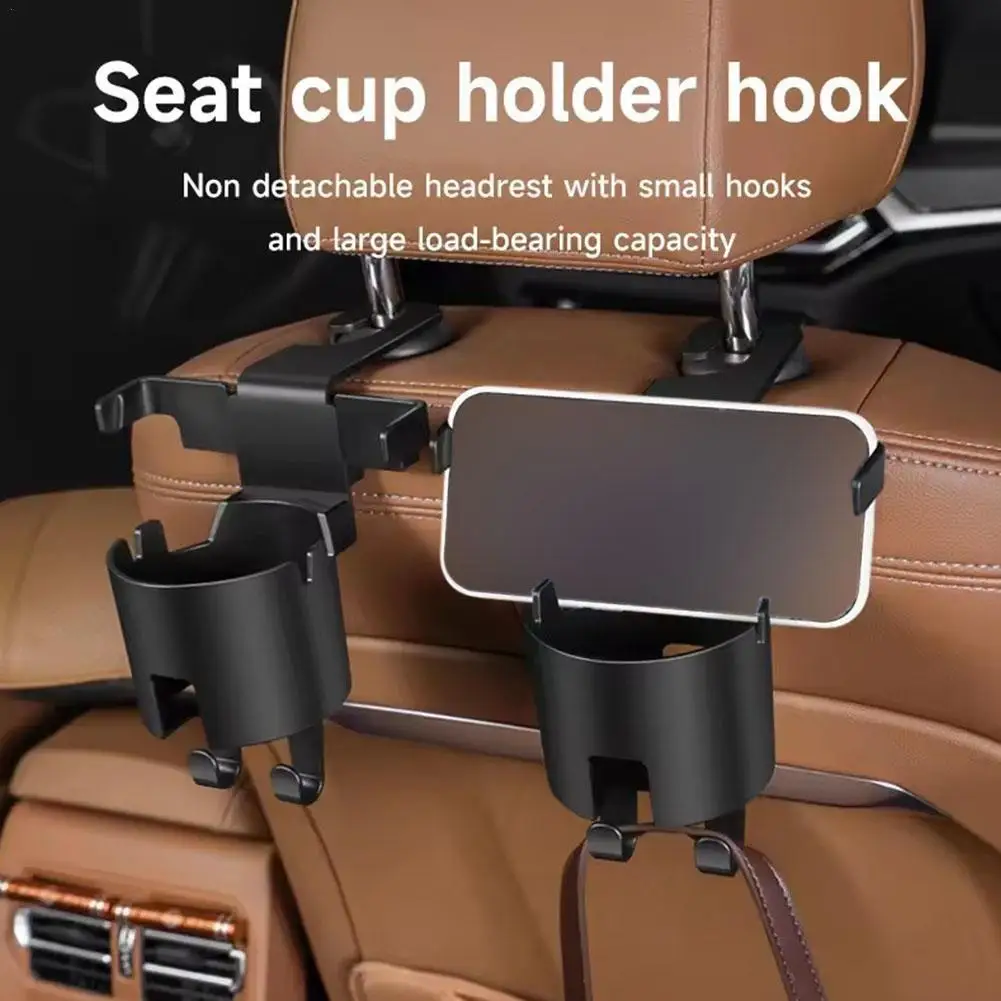 ABS Car Headrest Cup Holder Car Seat Headrest Hook Multipurpose Cup Organizer Clip For Phone Car Interior Tidy Accessories