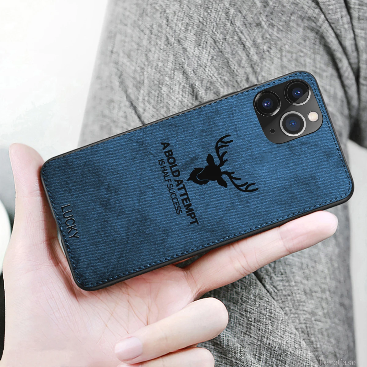 Magnetic Shockproof Cloth Texture Phone Case For iPhone 12 11 Pro XS Max XR 5 5S SE 6 6S 7 8 Plus X Deer Dual Layer TPU Cover