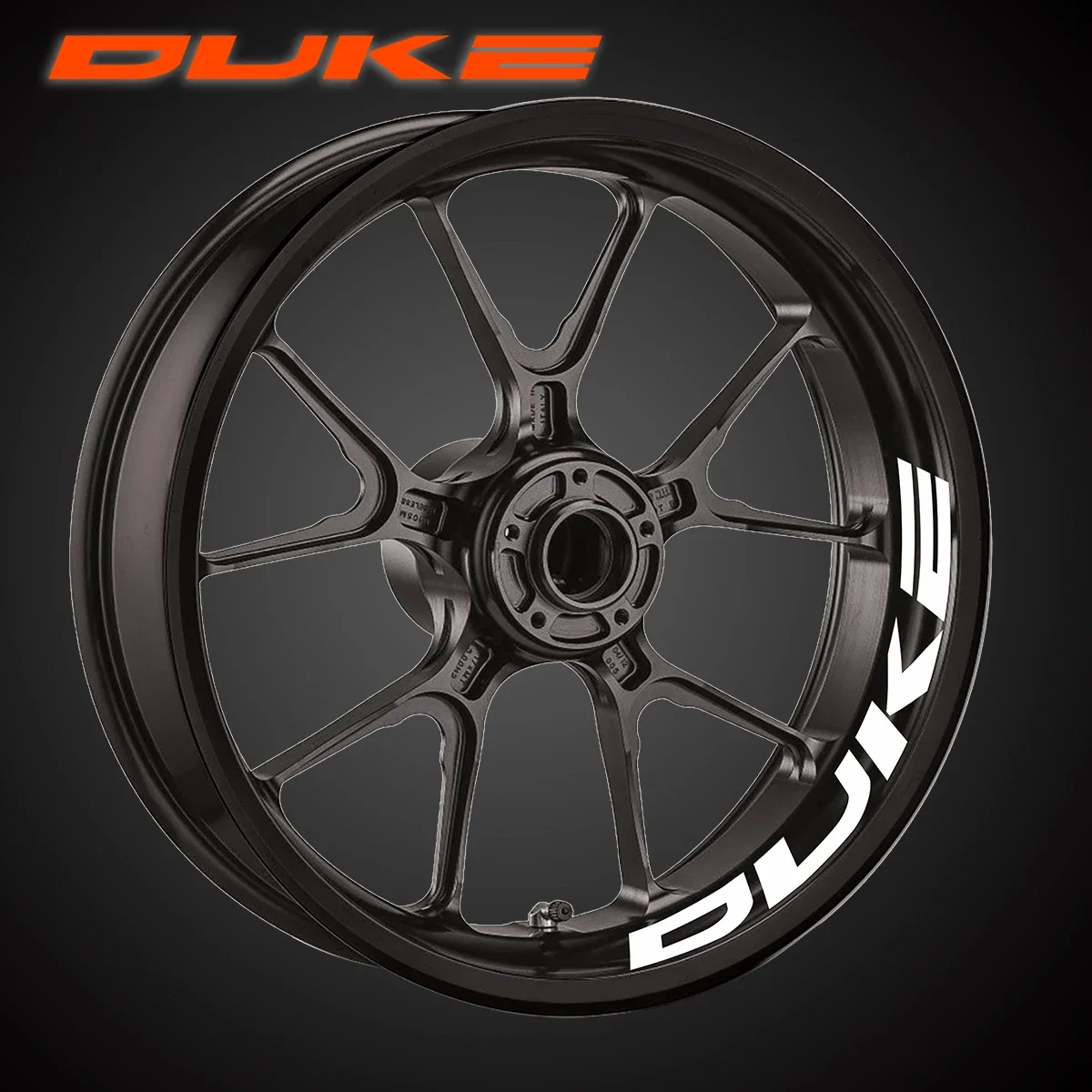 Autocollants de roue de moto en moulage de vinyle, décalcomanies de moyeu pour KTM Duke 390, 690, 790, 890, 1290