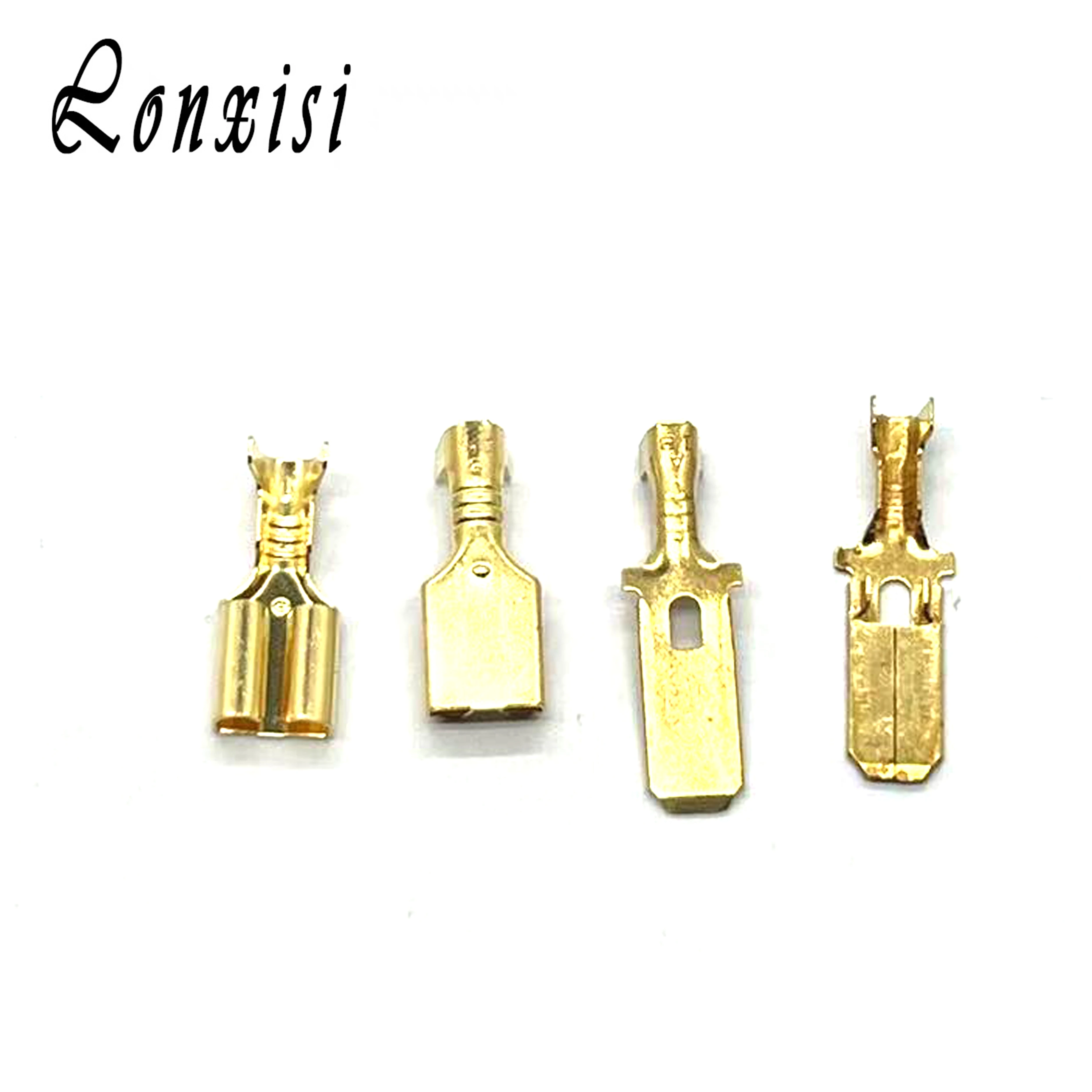

20/50/100/200 Pcs 6.3mm 1500-0080 DJ626-6.3A Flat Spring Pluggable Cold Press Switch Wireing Terminal DJ6118-6.3A